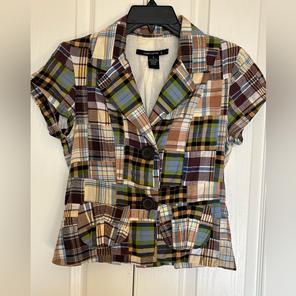 Larry Levine Short Sleeve Blazer, Size 4